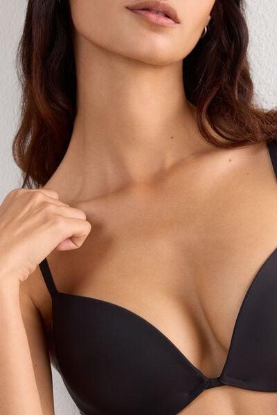 Black Ultralight Push-Up Bra, Black, large image number 5