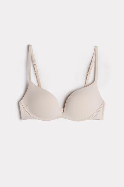 Beige Gioia Microfibre Super Push-Up Bra, , large image number 14