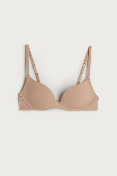 Beige Gioia Microfiber Super Push-Up Bra, , large image number 2