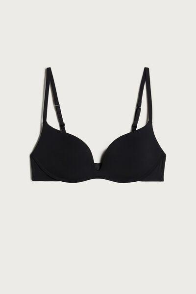 Black Gioia Super Push-Up Bra In Microfibre, Women, , large image number 2