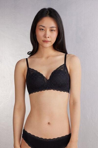Black Fabiola Push Up Bra, Black, large image number 1