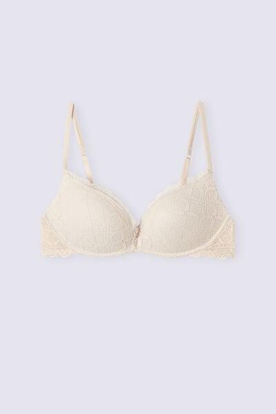 Cream Gioia Super Push-Up Bra, Silk, large image number 3