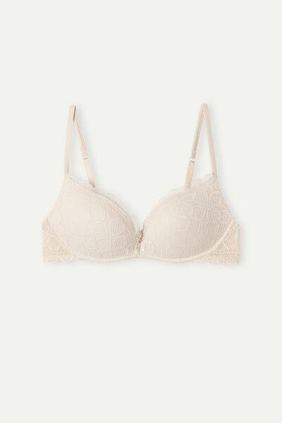 Cream Gioia Super Push-Up Bra, Silk, large image number 6