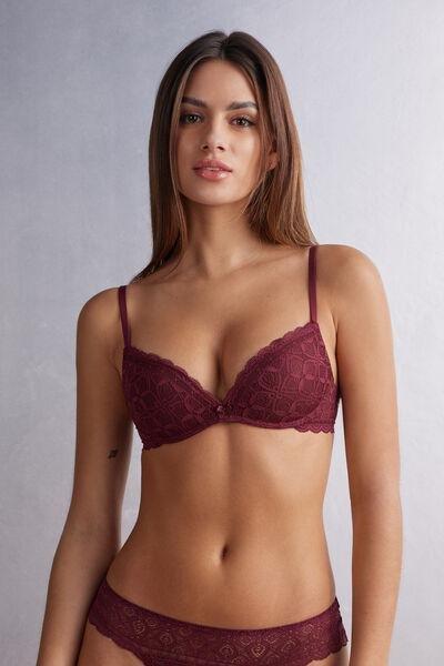 FOLK RED Gioia Lace Super Push-Up Bra, , large image number 0