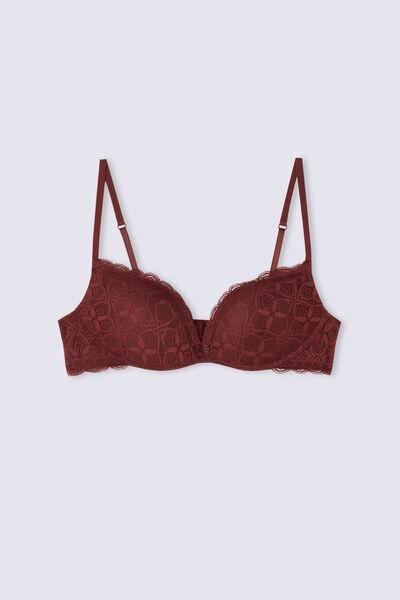 FOLK RED Gioia Lace Super Push-Up Bra, , large image number 2
