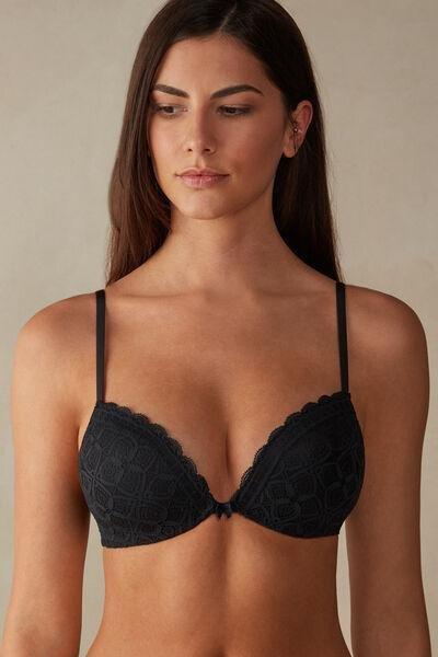 Black Silvia Push-Up Bra, , large image number 0