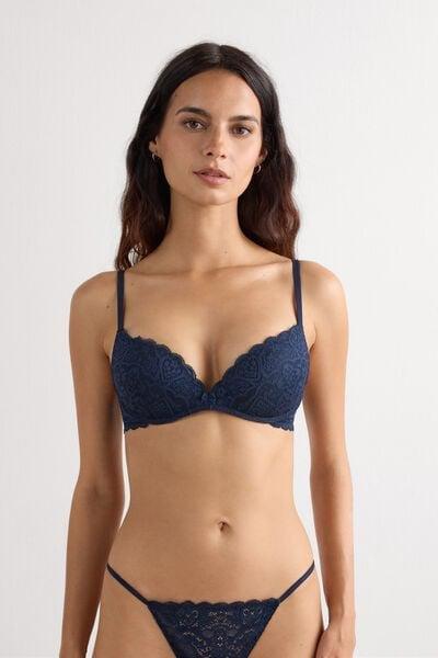 Navy Super Push-Up Bra, Intense Blue, large image number 1