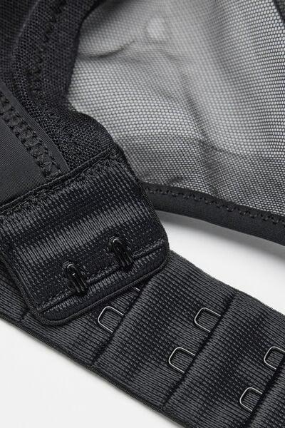 Black Invisible Touch Triangle Bra, Black, large image number 4