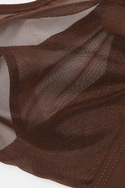 Brown Invisible Touch Tulle Triangle Bra, 5601_876J, large image number 4
