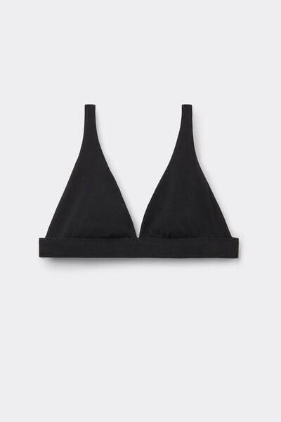Black The Ultralight Cotton Triangle Bra, Black, large image number 3