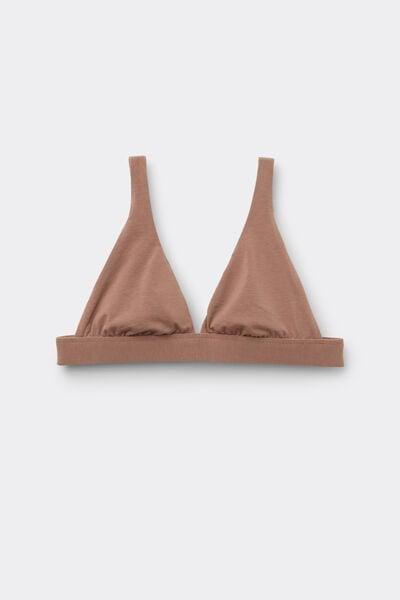 Beige The Ultralight Cotton Triangle Bra, Brown Mocha, large image number 3