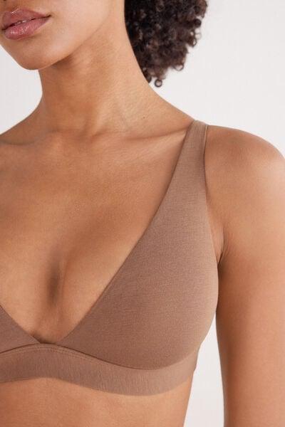 Beige The Ultralight Cotton Triangle Bra, Brown Mocha, large image number 5