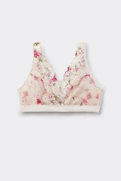 Pink Lara Pretty Flowers Print Triangle Bra, 5601_057K, large image number 3