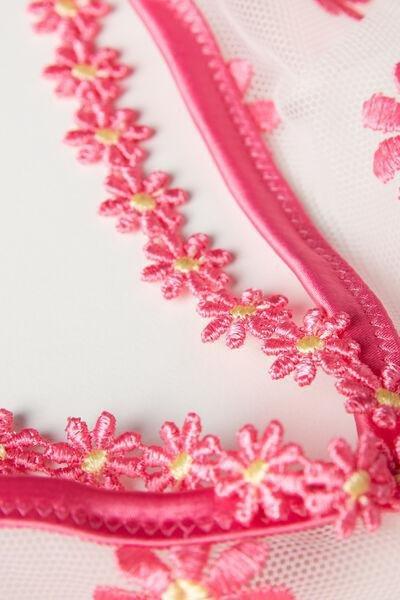 Fuchsia  Sweet Like Daisies Triangle Bra, , large image number 4