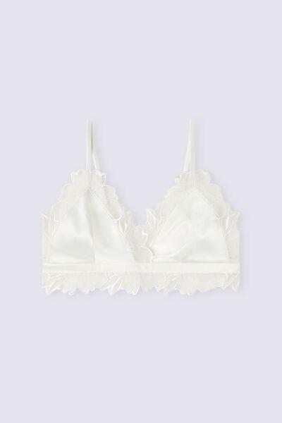 White Darlings Satin Triangle Bra, , large image number 2