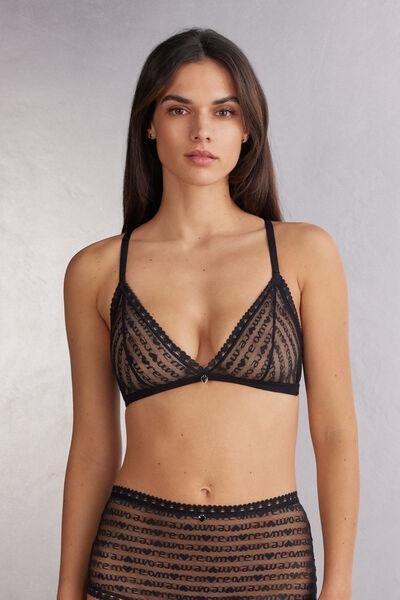 Black Emma More Amore Triangle Bra, , large image number 0