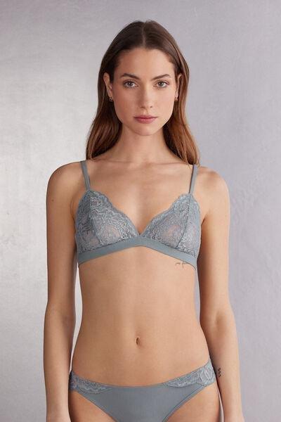 Blue Emma Embrace Simplicity Triangle Bra, , large image number 0