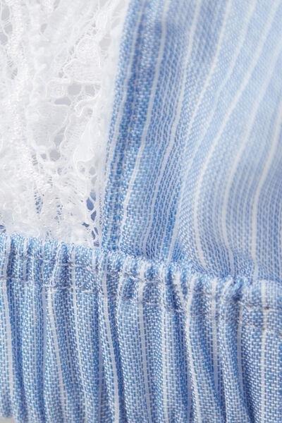 Blue Canvas Triangle Bra, , large image number 4
