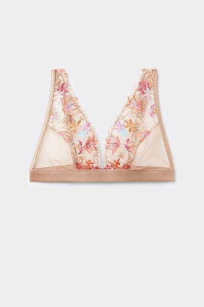 Multicolour Embroidered Triangle Bra, , large image number 2