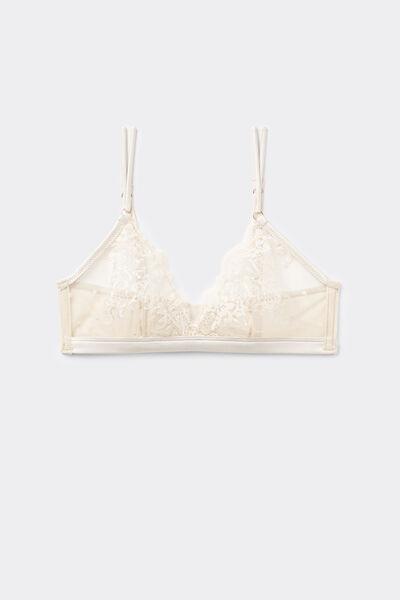 Beige Luxury Dreams Embroidered Triangle Bra, , large image number 2