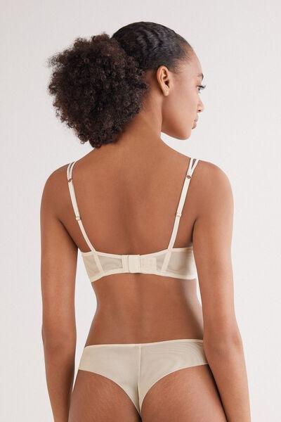 Beige Luxury Dreams Embroidered Triangle Bra, , large image number 3