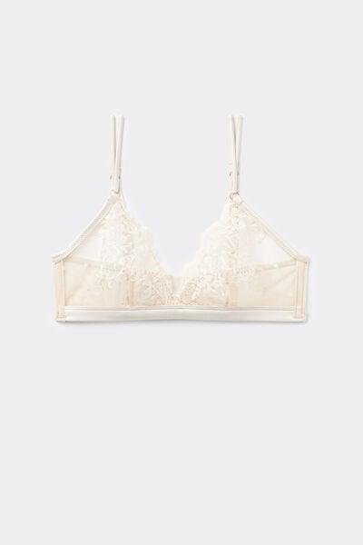 Beige Luxury Dreams Embroidered Triangle Bra, Natural, large image number 3