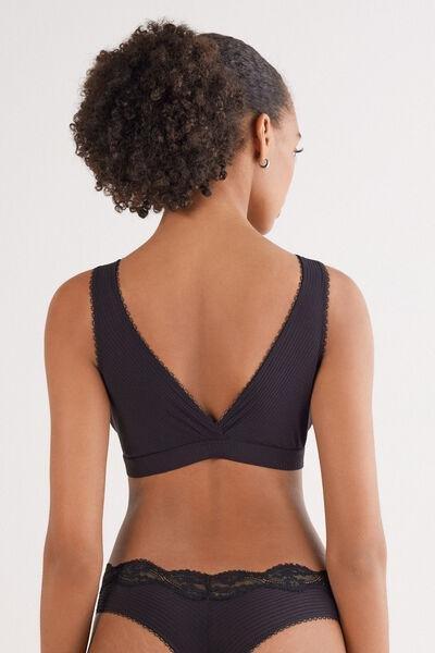Black Your Everyday Wear Floral Lace Triangle Bra, , large image number 3