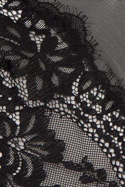 black Sheer Glamour Triangle Bra, Black, large image number 8