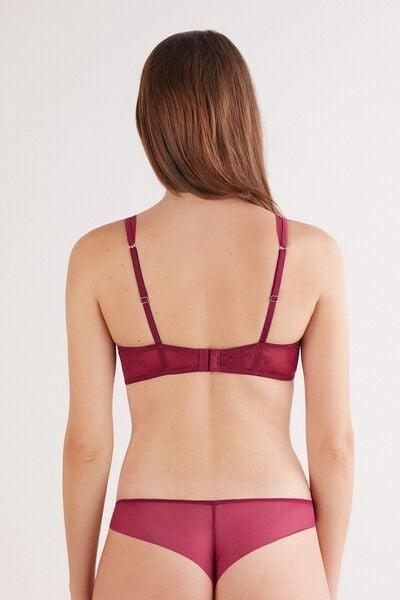 Red Sheer Glamour Triangle Bra, 5601_940J, large image number 4