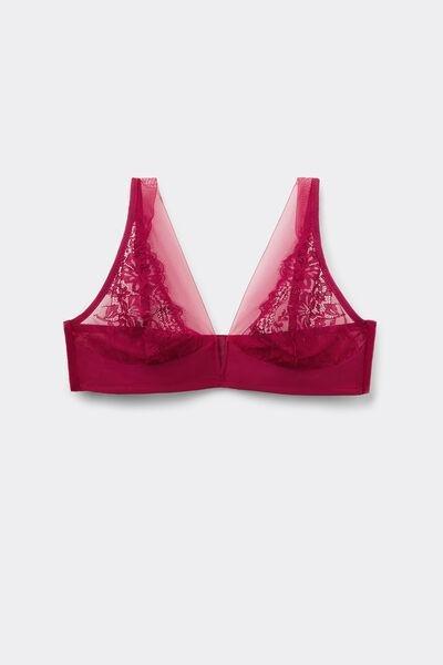 Red Sheer Glamour Triangle Bra, 5601_940J, large image number 6
