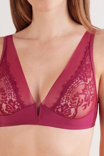 Red Sheer Glamour Triangle Bra, 5601_940J, large image number 9