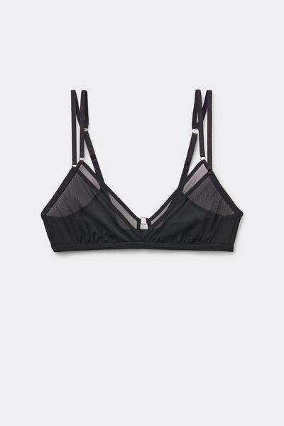 Black Modern Attitude Triangle Bra, , large image number 2
