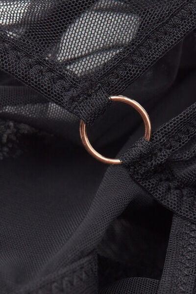 Black Modern Attitude Triangle Bra, Black, large image number 4