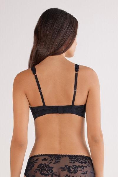 black Softer Than a Kiss Lara Triangle Bra, Black, large image number 3