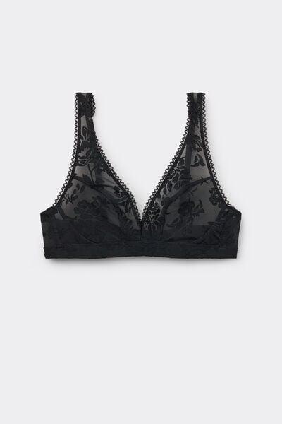 black Softer Than a Kiss Lara Triangle Bra, Black, large image number 5