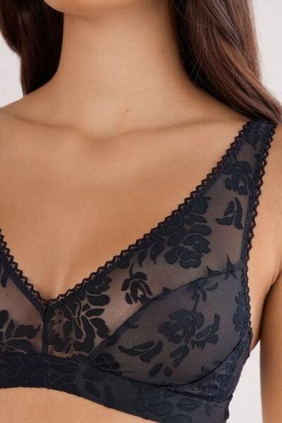 black Softer Than a Kiss Lara Triangle Bra, Black, large image number 7
