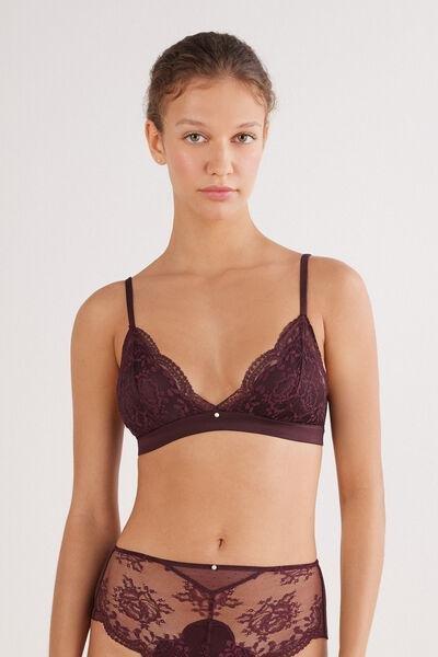 Burgundy La Vie En Rose Lace Triangle Bra, 5601_028K, large image number 4