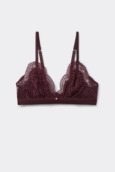 Burgundy La Vie En Rose Lace Triangle Bra, 5601_028K, large image number 5
