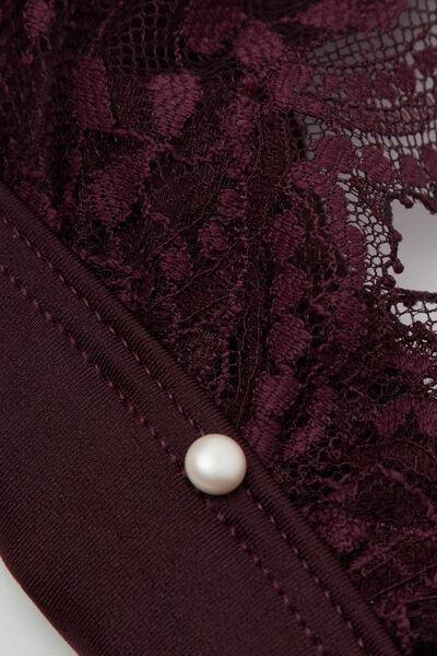 Burgundy La Vie En Rose Lace Triangle Bra, 5601_028K, large image number 7