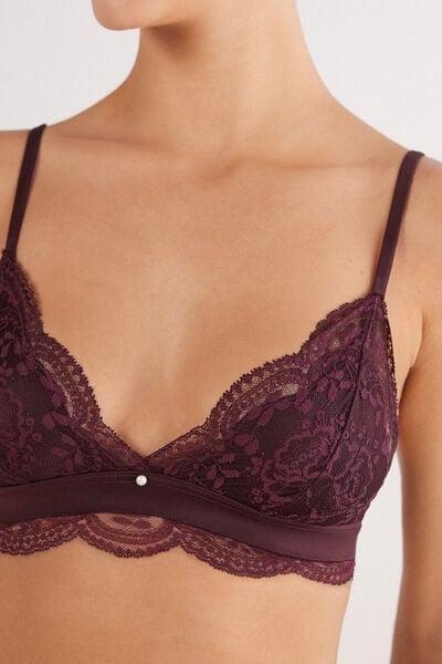 Burgundy La Vie En Rose Lace Triangle Bra, 5601_028K, large image number 9