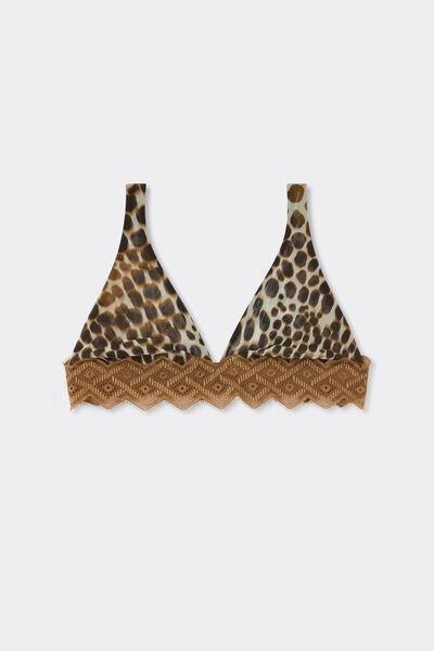 Brown Wildest Dreams Animal Print Marica Triangle Bra, 5601_183K, large image number 3