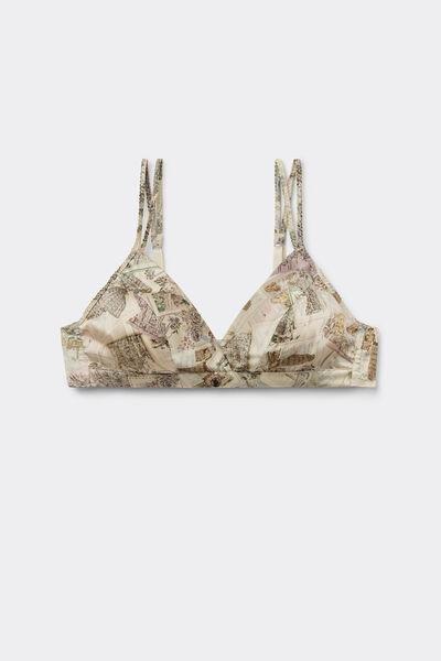 Beige La Dolce Vita Emma Silk Triangle Bra, 5601_199K, large image number 3
