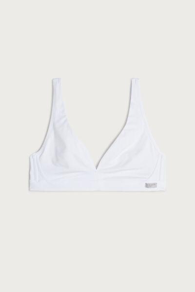 White Moulded Triangle Bra, , large image number 2