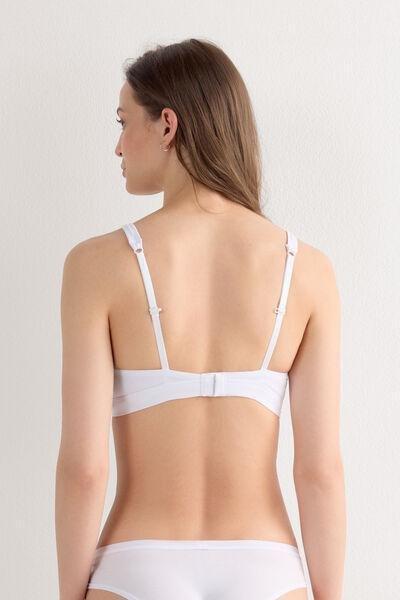 حمالة صدر لارا قطن مثلثة بيضاء ، للنساء, White, large image number 2