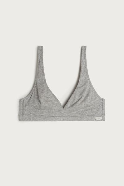 Grey Moulded Triangle Bra, , large image number 2