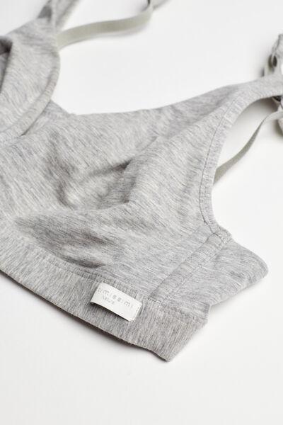 Grey Moulded Triangle Bra, , large image number 4