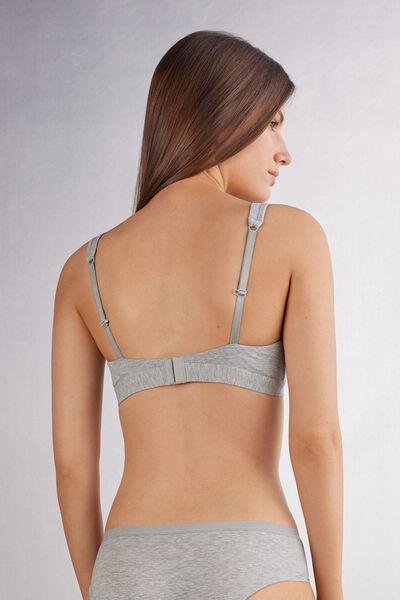 Grey Moulded Triangle Bra, , large image number 6
