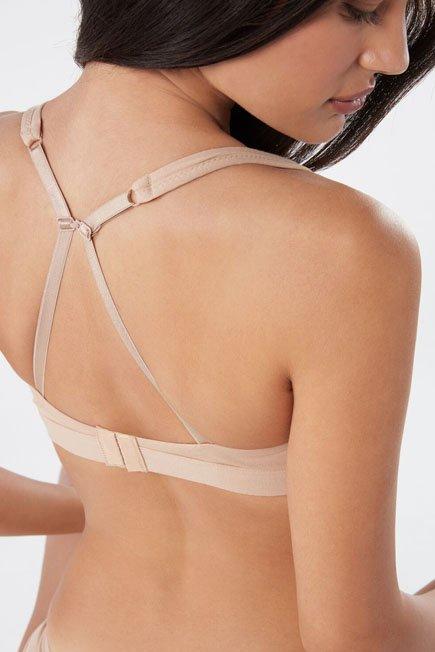 Beige Moulded Triangle Bra, , large image number 8