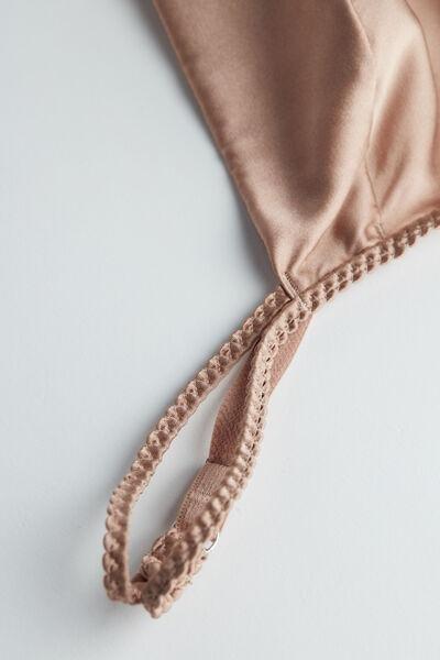Intimissimi - صدرية مثلثة من الحرير الوردي الساتان ، للنساء