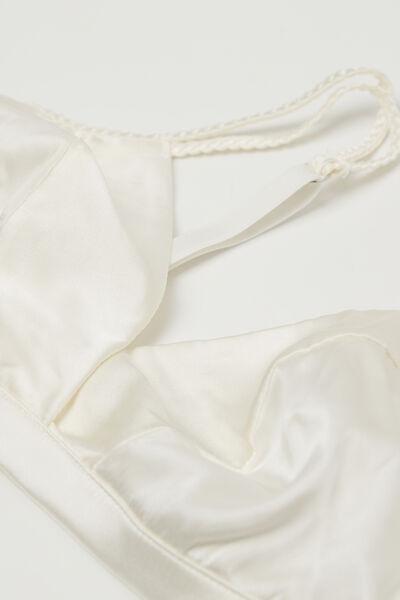 White Emma Unpadded Triangle Bra, , large image number 7